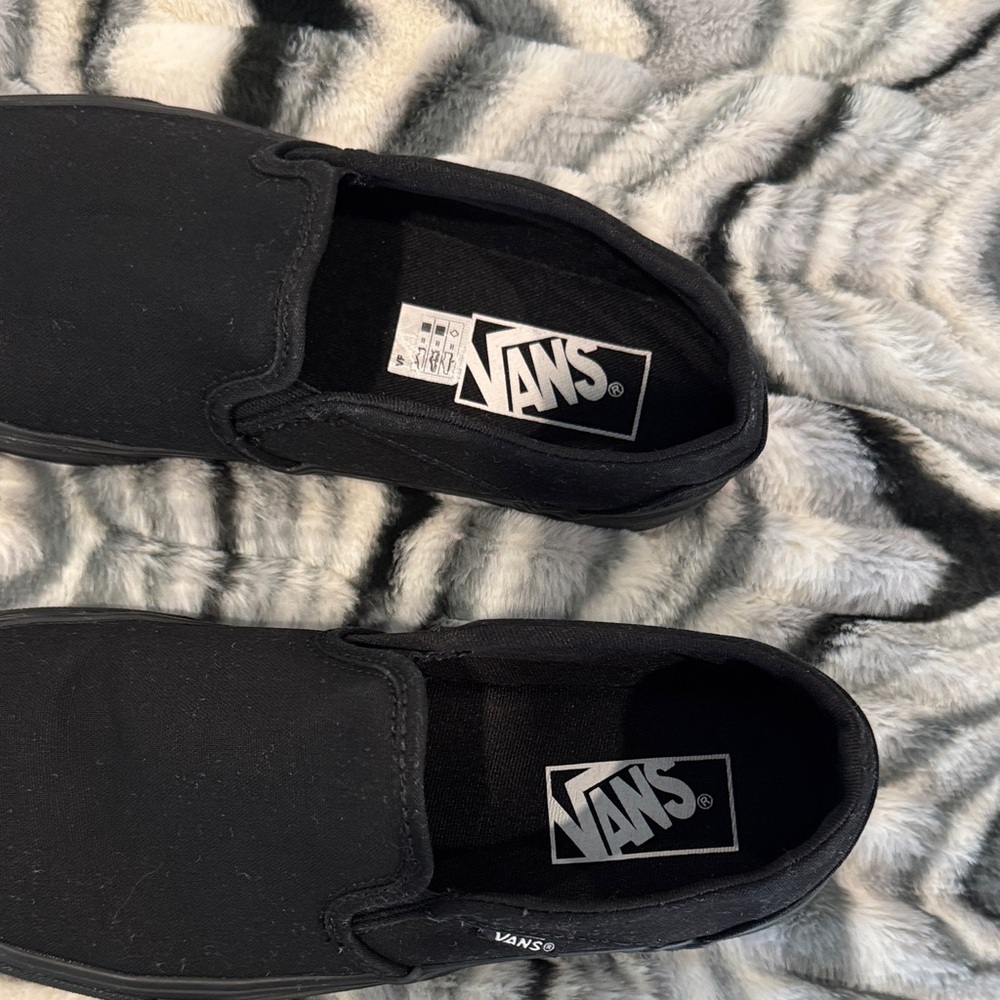 Vans Black Slip-On Canvas Loafers - Woman’s - Picture 4 of 7